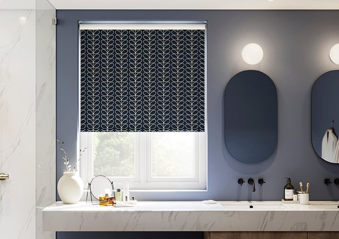 Orla Kiely Linear Stem, Navy Whale - Twist&Fit Roller Blind - Image 3